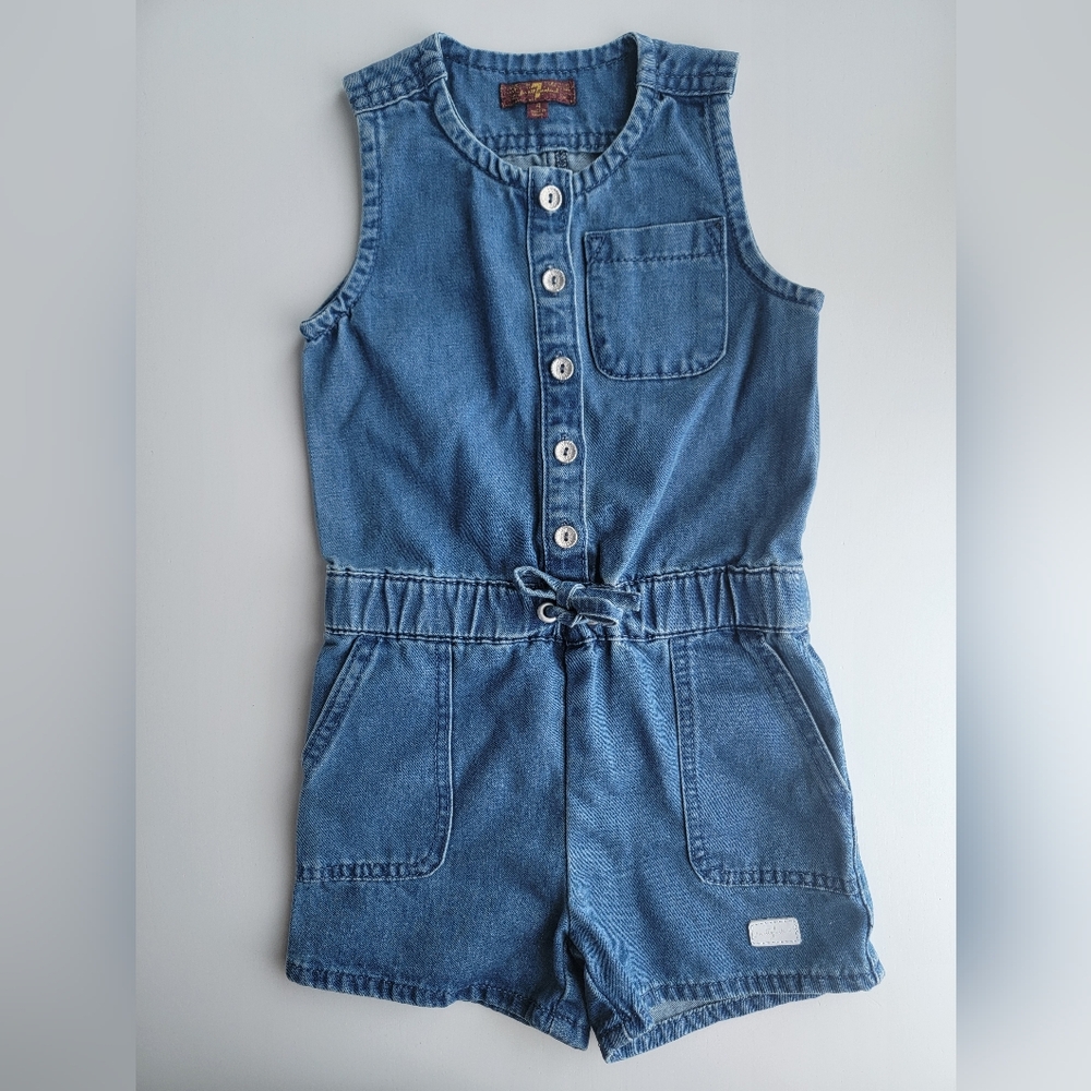7 For All Mankind Denim Girls Romper Size 4